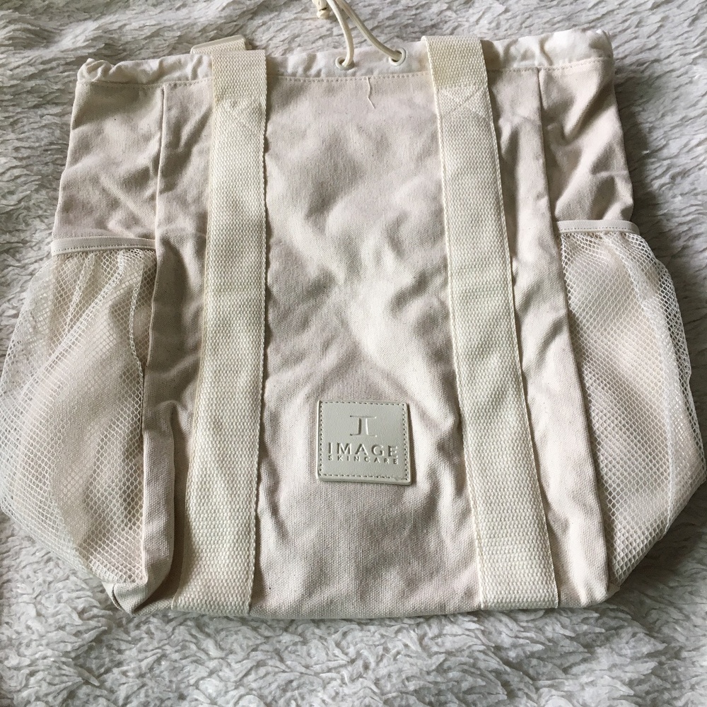Canvas backpack.
